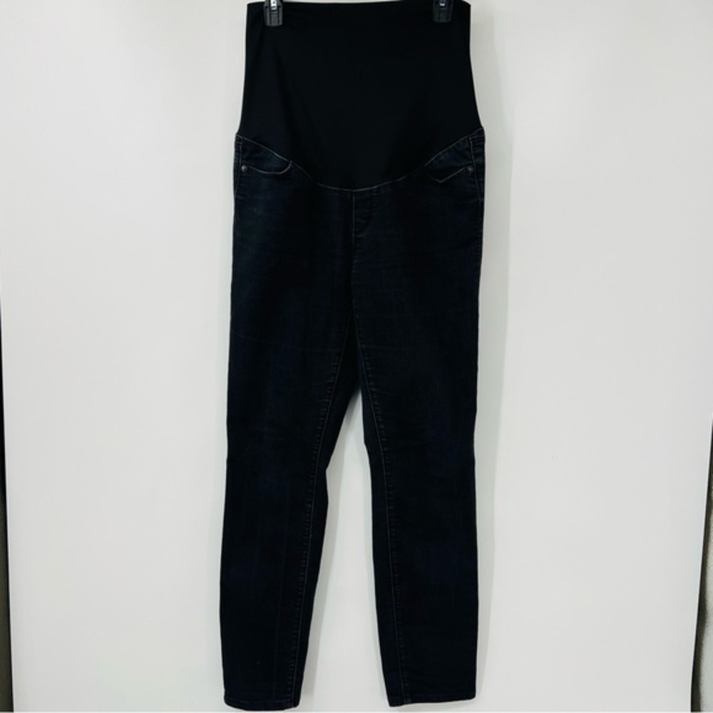 LOFT Maternity Manufacturing‎ Fade Black Skinny Jeans Size 8M